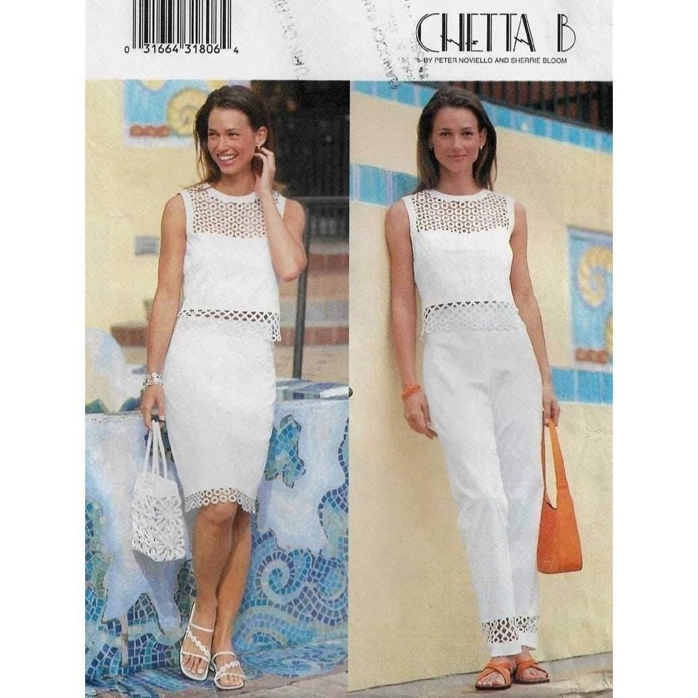 Butterick Cheta B Womens Eyelet Dress Jumpsuit‎ Sewing Pattern 6-10